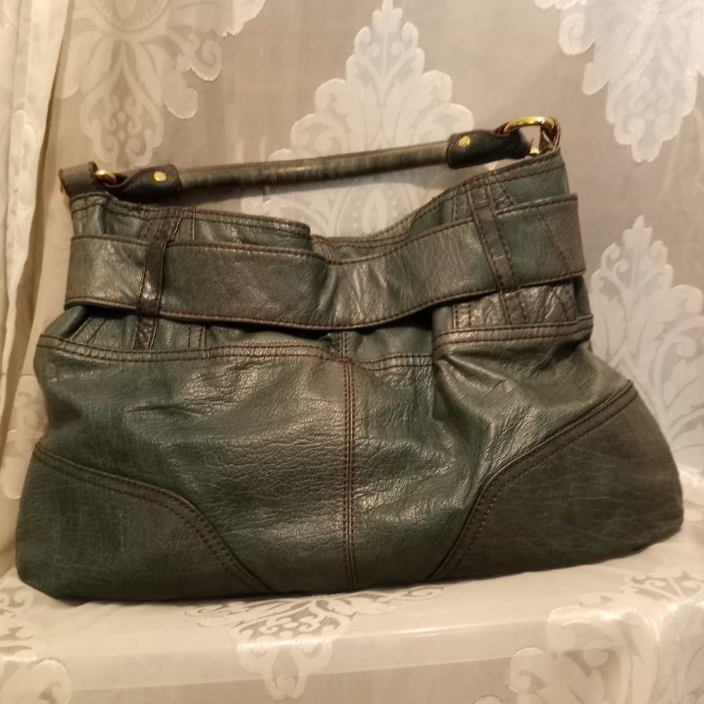 Steven Steve Madden Vintage Green Leather Hobo Handbag..SOLD SOLD SOLD - Picture 6 of 10